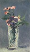 Edouard Manet Carnations and Clematis in a Crystal Vase (mk40) oil on canvas